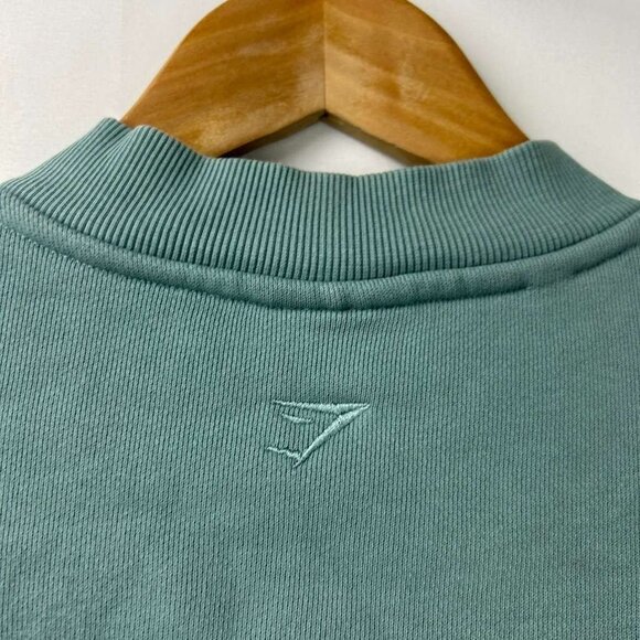 Gymshark Women's Large Loopback Seafoam Green Pullover Sweatshirt Long Sleeve - Picture 13 of 16